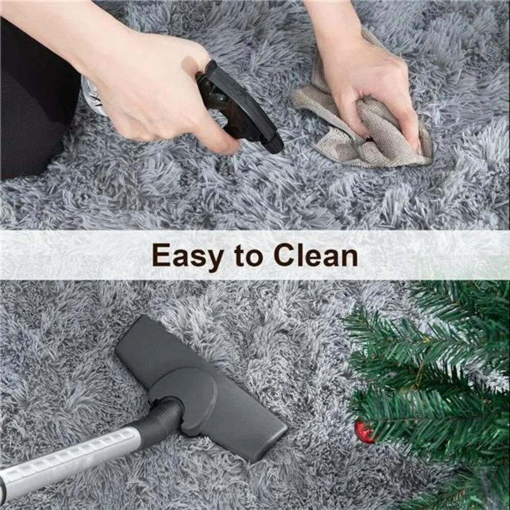 Shaggy Rug 6x9 Feet Fluffy Soft Plush Carpet Grey Fuzzy Area Rug for Bedroom